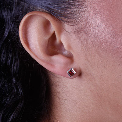 Brinco de Prata com Granada - 66587