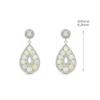 Brinco de Prata com Opala - 66595