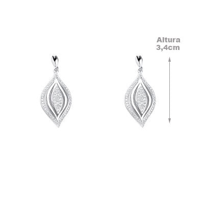 Brinco de Prata com Zircônia - 66598