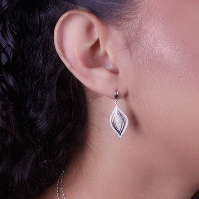 Brinco de Prata com Zircônia - 66598