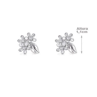 Brinco de Prata Flor - 66615