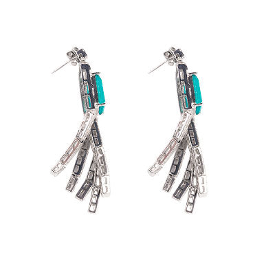 Brinco de Prata com Pedras - 66617