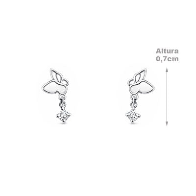 Brinco de Prata Borboleta - 66627 - soprata