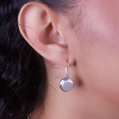 Brinco de Prata com Pérola - 66632