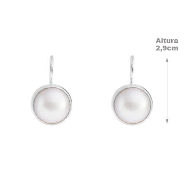 Brinco de Prata com Pérola - 66636