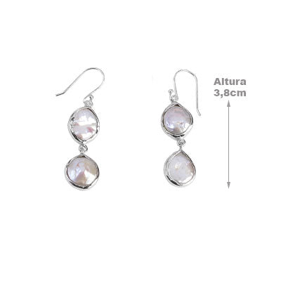Brinco de Prata com Pérola - 66638