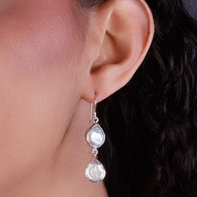 Brinco de Prata com Pérola - 66638