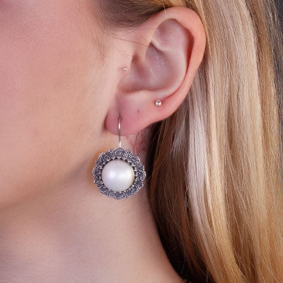 Brinco de Prata com Pérola - 66640