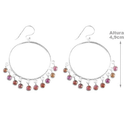 Brinco de Prata com Pingentes - 66643