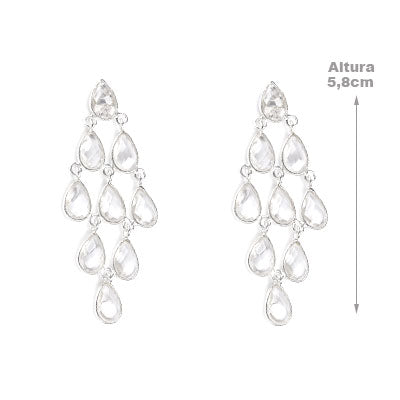 Brinco de Prata com Cristal - 66644