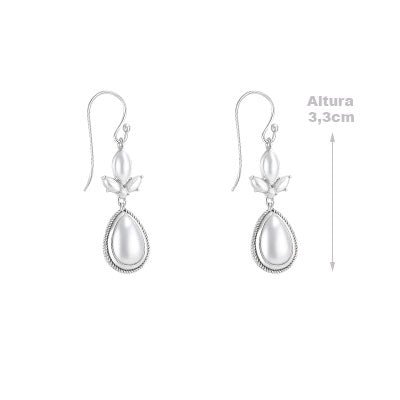 Brinco de Prata com Pérola Biwa - 66647