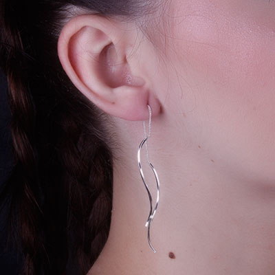 Brinco de Prata Liso - 66657