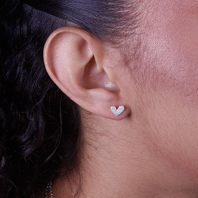 Brinco de Prata Coração - 66658