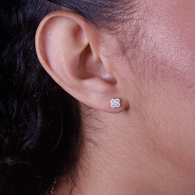 Brinco de Prata Trevo/Flor - 66659