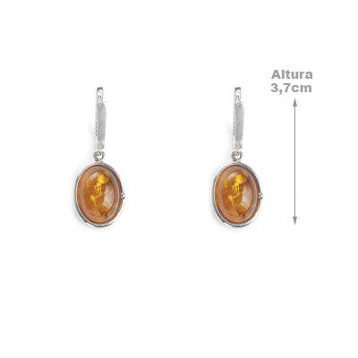 Argola de Prata com Âmbar - 66669