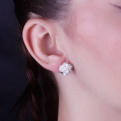 Brinco de Prata Flor - 66682