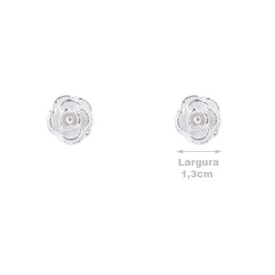 BRINCO DE PRATA FLOR - 66682