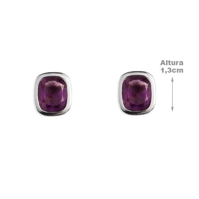 Brinco de Prata com Ametista - 66689