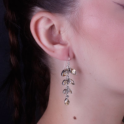 Brinco de Prata Citrino - 66706