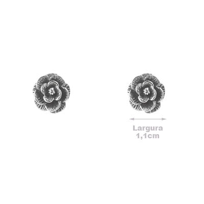 Brinco de Prata Rosa - 66709
