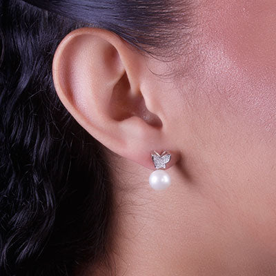 Brinco de Prata Borboleta - 66745