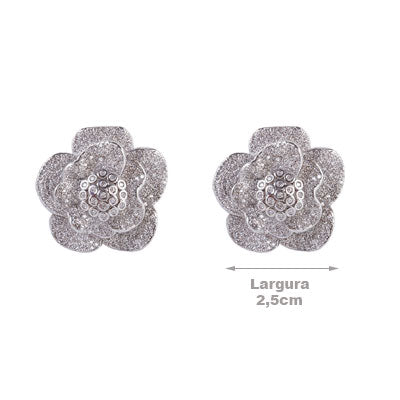 Brinco de Prata Flor - 66751