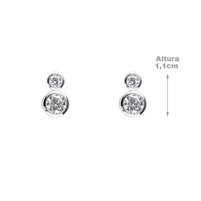 Brinco de Prata com Zircônia - 66755