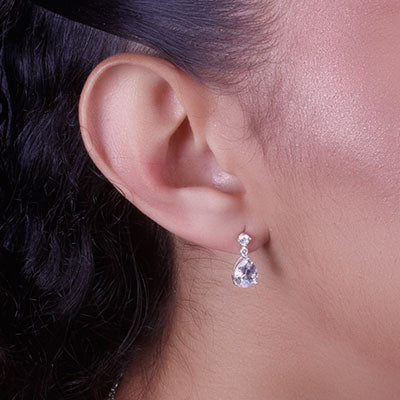 Brinco de Prata com Zircônia - 66760 - soprata