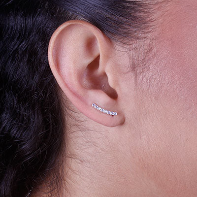 Brinco de Prata Contorno de Orelha (Ear Cuff) - 66768