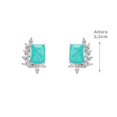 Brinco de Prata com Pedras - 66770