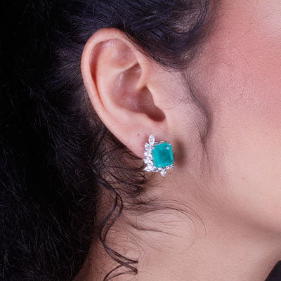 Brinco de Prata com Pedras - 66770