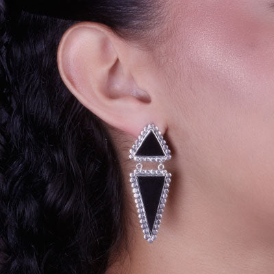 Brinco de Prata com Ágata - 66771