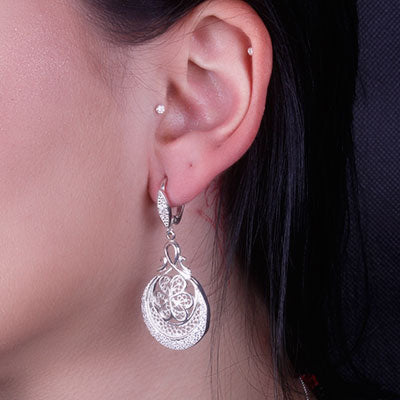 Brinco de Prata com Zircônia - 66773