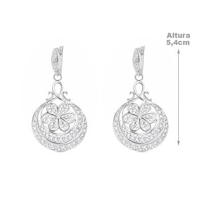 Brinco de Prata com Zircônia - 66773