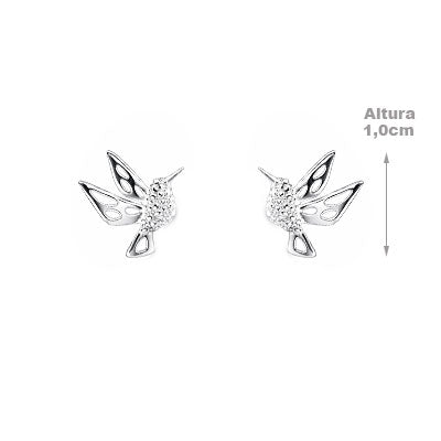 Brinco de Prata com Beija-Flor - 66775