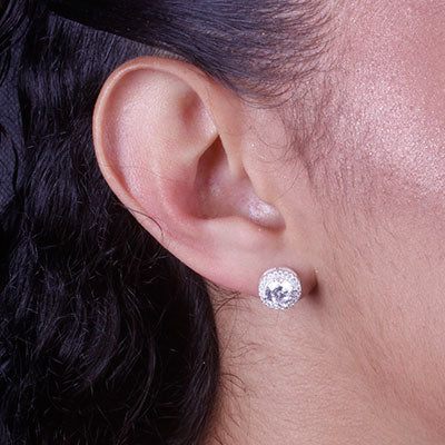 Brinco de Prata com Zircônia - 66777