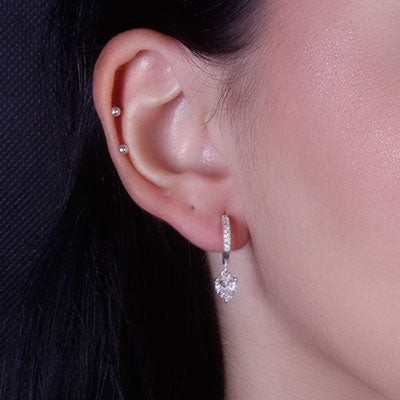 Argola de Prata Coração - 66786