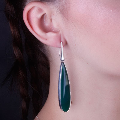 Brinco de Prata com Crisopázio - 66791