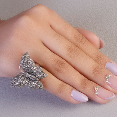 Anel de Prata Borboleta - 66800