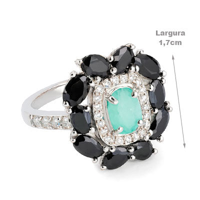 Anel de Prata com Pedras - 66802