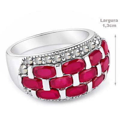 Anel de Prata com Pedras - 66808