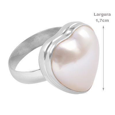 Anel de Prata Coração - 66812