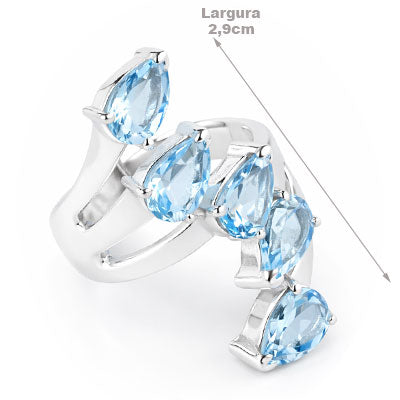 Anel de Prata com Topázio - 66813