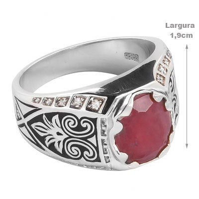 Anel de Prata com Pedras - 66817