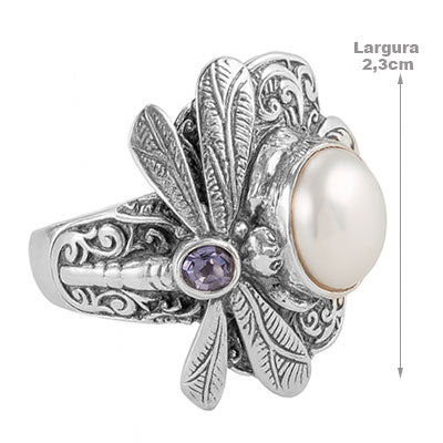 Anel de Prata Libélula - 66822