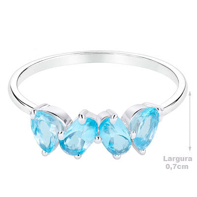 Anel de Prata com Topázio - 66828