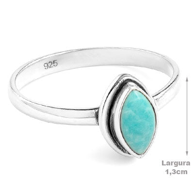 Anel de Prata com Larimar - 66833