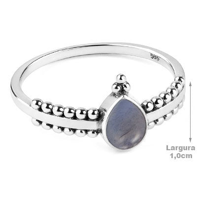 Anel de Prata com Labradorita - 66834