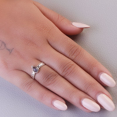 Anel de Prata com Labradorita - 66834