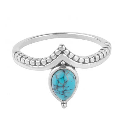 Anel de Prata com Turquesa - 66849